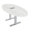 Skutchi Designs 33.5 in W, 69.5 in L, 29 in H, Engineered Wood Top, White HAR-OVL-34x70-T-ELEC-WHCYPRESS - alternate 1